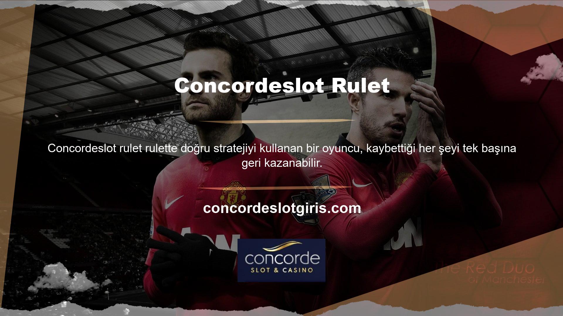 Concordeslot online casino sitesi, üyeliği kabul eden oyun meraklılarına Concordeslot rulet hizmeti sunan Türk casino sitelerinden biridir