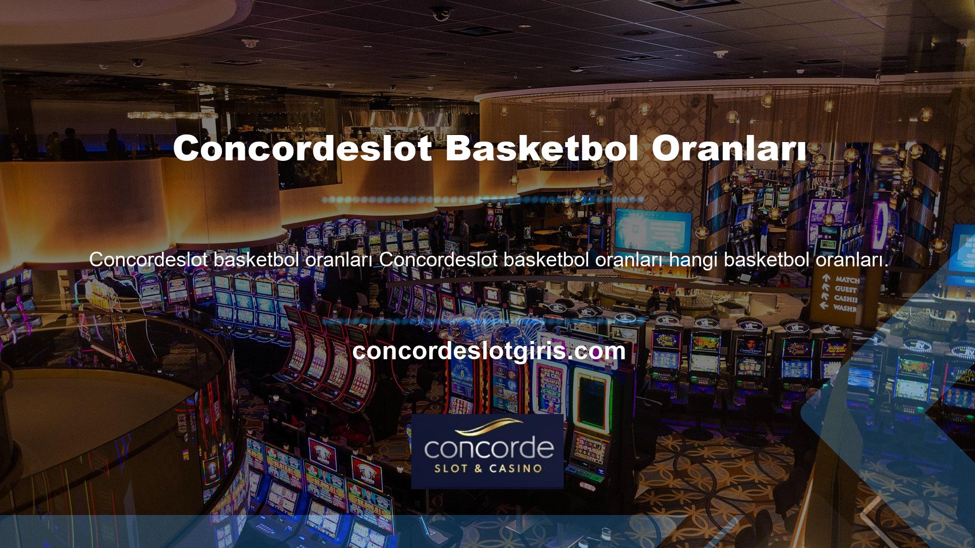 Concordeslot basketbol oranlarını etkinleştirebilirsiniz